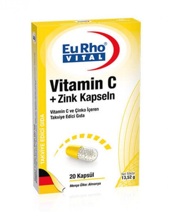 EuRho® Vital Vitamin C + Zink Kapseln